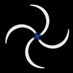 A pair of practice buugeng White-Blue